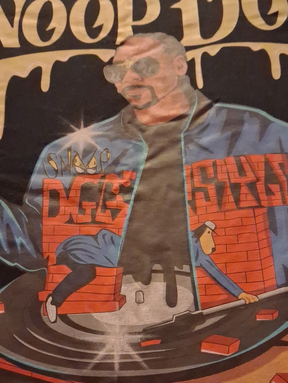 Blue Graphic Men's Bomber Jacket Tee - Unbranded